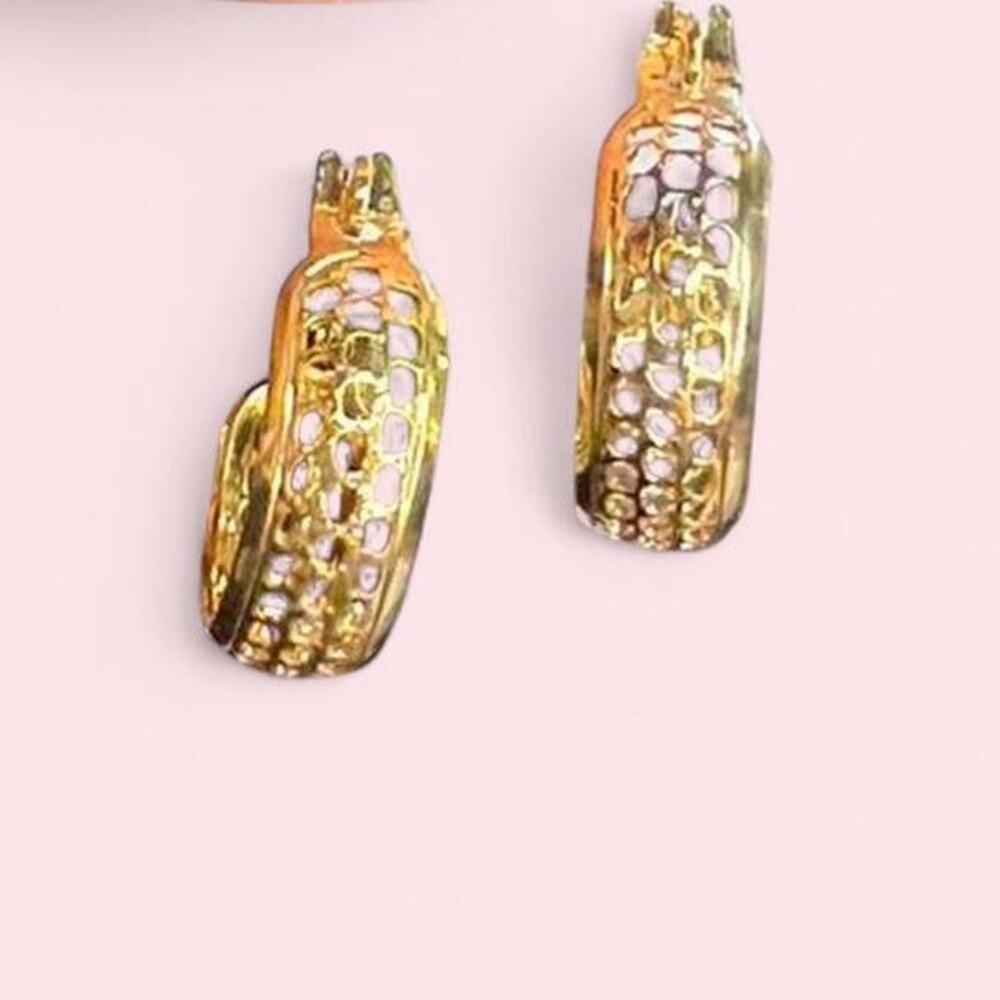 Small hoop earrings half inch brazilian gold filled